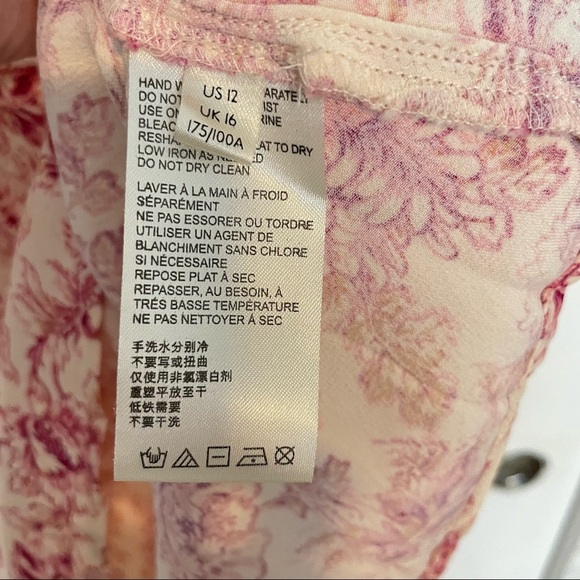 Free People Lucie Mini in Pink Combo tie back lace insert 12 - Picture 4 of 9